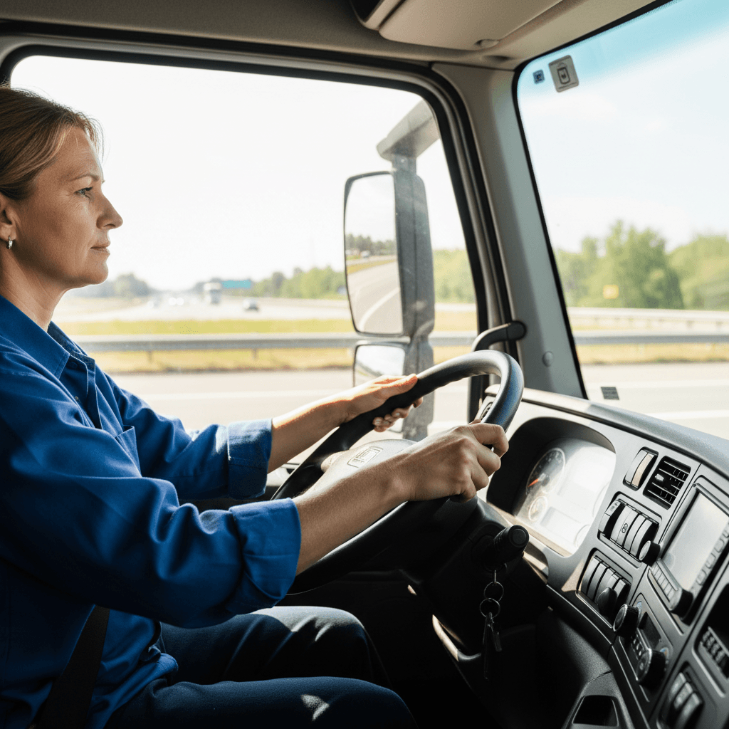 Dispatcher coordinating with a truck driver